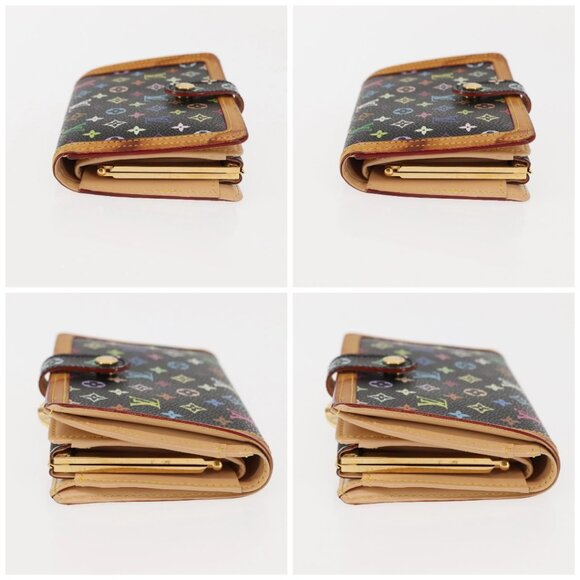 LOUIS VUITTON Multicolor Portefeuille Viennois Wallet Black M92988 Auth 146412 - Picture 16 of 16